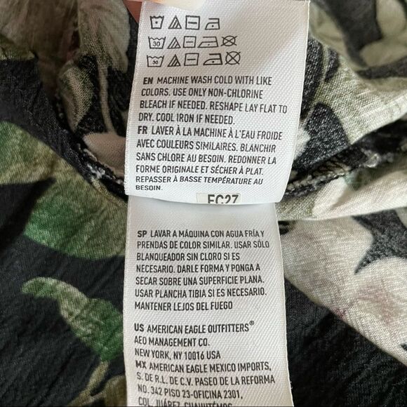 NWT American Eagle Cold Shoulder CutOut Long Sleeve Floral Dress Halter Neck XXS - Picture 14 of 15